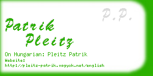 patrik pleitz business card